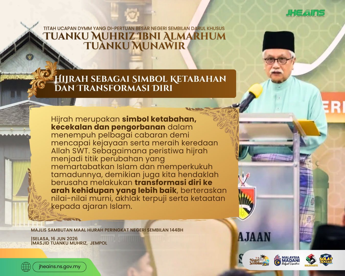 MAJLIS SAMBUTAN MAAL HIJRAH PERINGKAT NEGERI SEMBILAN 1448H